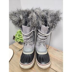 Sorel Women's Size US 9 Joan Of Arctic Boots Quarry/Black Waterproof NL2429-052